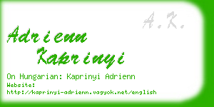 adrienn kaprinyi business card